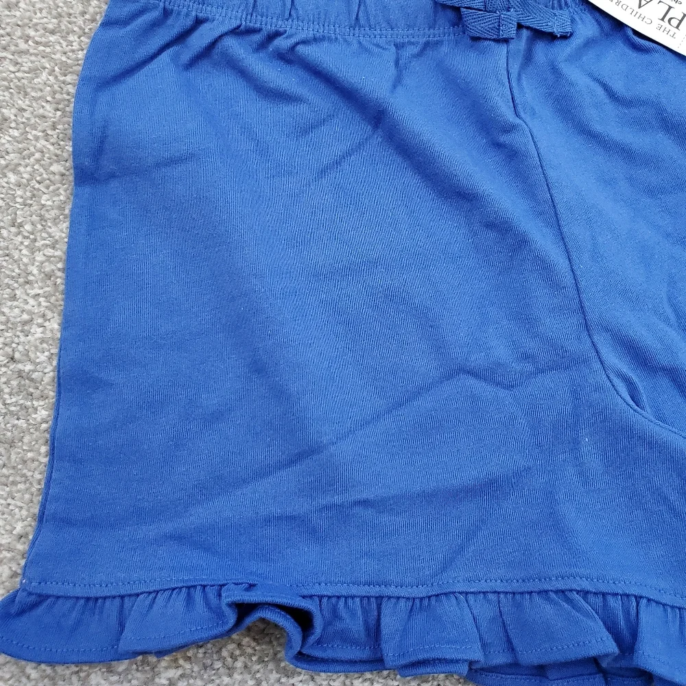 The children's place girls shorts bundle, 14, white/ blue
